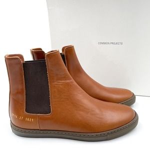 Woman‎ Common Projects Chelsea Boots Brown Leather